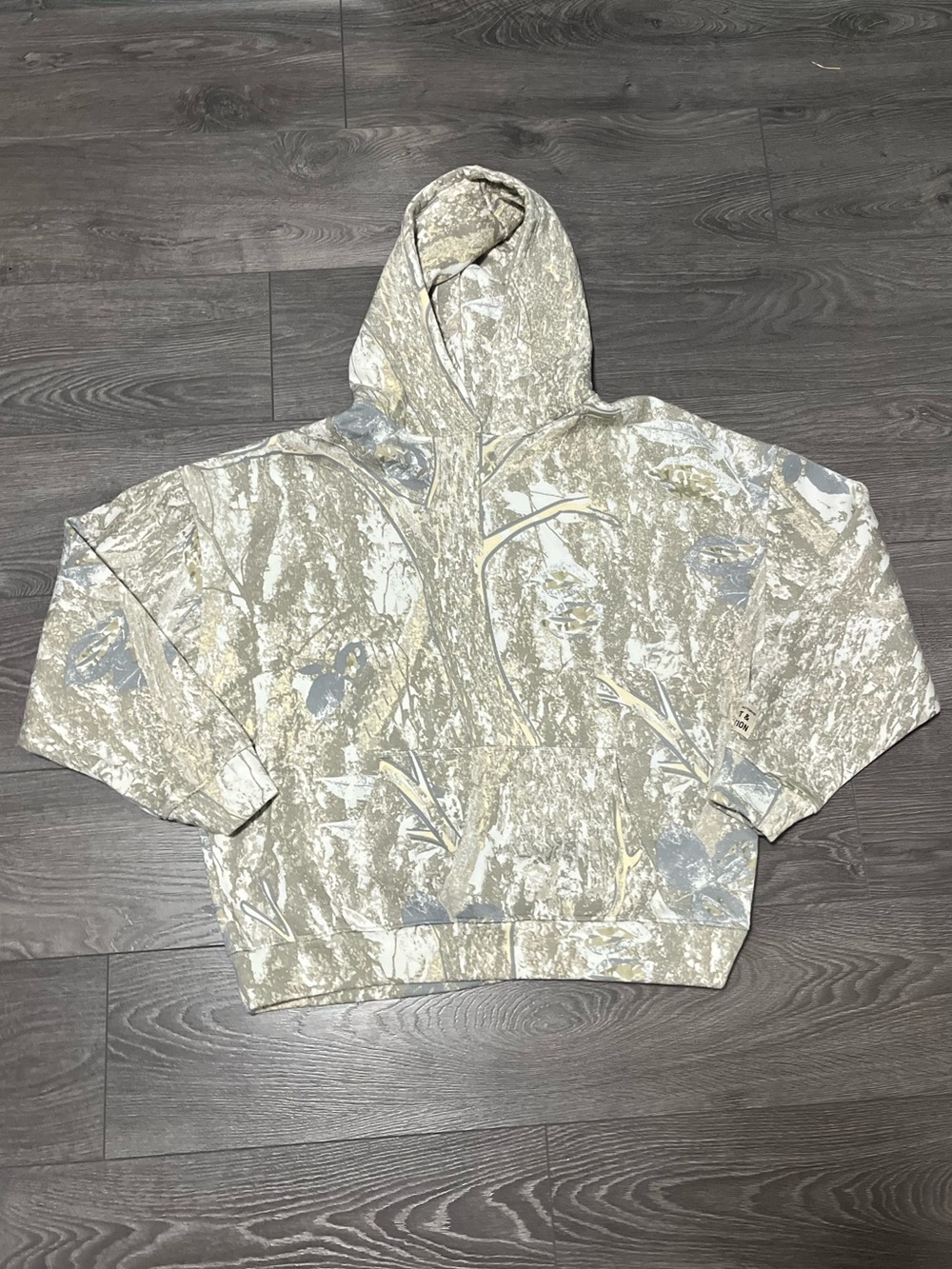 Light Camouflage Hooded Pullover Sweatshirt